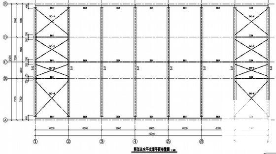 轻型门式刚架4S店展厅结构CAD施工图纸(预应力混凝土) - 3