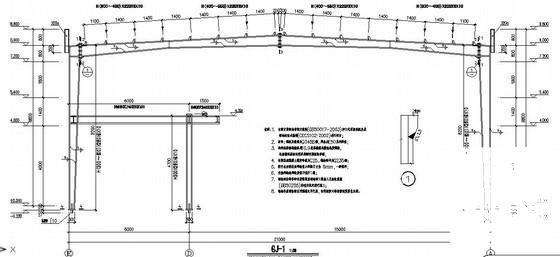轻型门式刚架4S店展厅结构CAD施工图纸(预应力混凝土) - 5