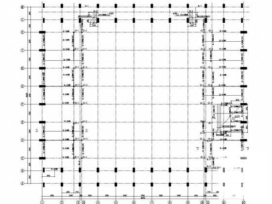 3层门式刚架结构电影城结构CAD施工图纸（7度抗震）(平面布置图) - 2