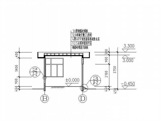 污水厂大门及围墙建筑CAD施工图纸(简易化粪池) - 2