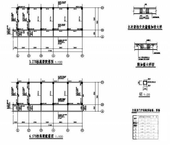 仓库及地上4层框架结构办公楼结构设计方案CAD图纸 - 1