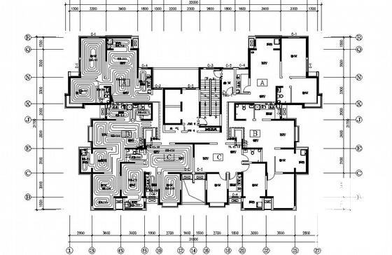 小区24层住宅楼采暖CAD施工图纸 - 2