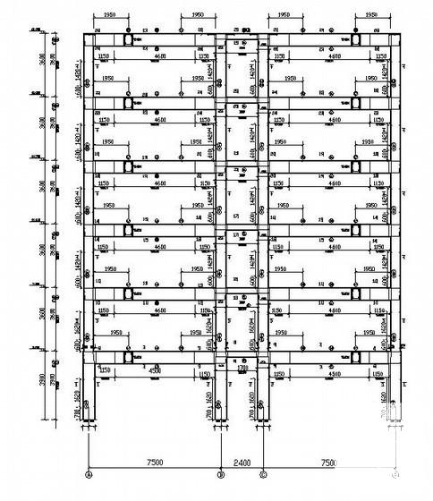 6层框架结构学生宿舍毕业设计方案（建筑、结构图纸）(柱下独立基础) - 1