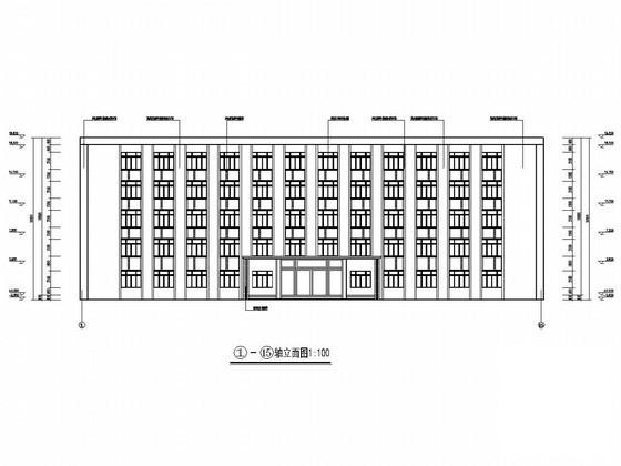 5层钢框架结构办公楼CAD施工图纸（建筑） - 2