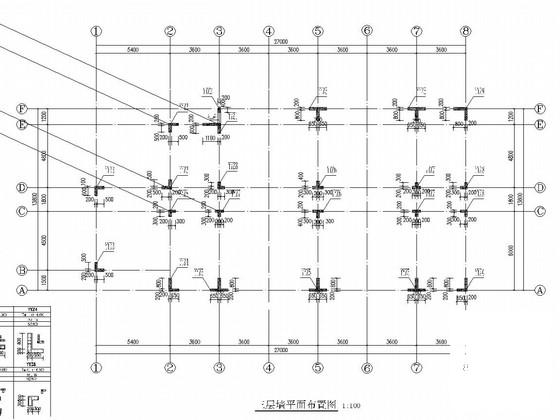 4层短肢剪力墙结构中心枢纽办公楼结构CAD图纸 - 2