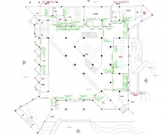 小型办公服务中心空调系统设计CAD施工图纸 - 1