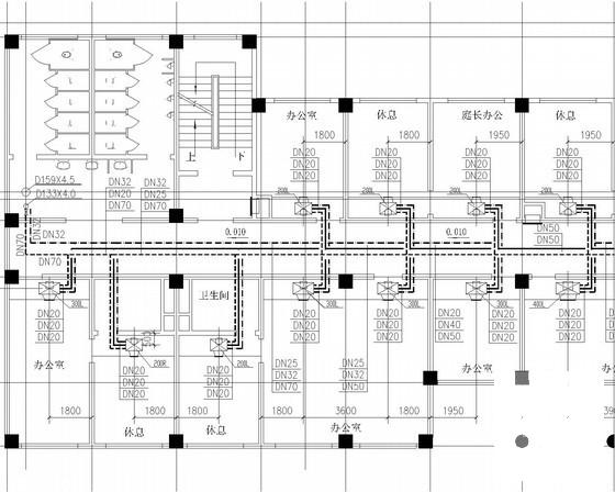 16层行政办公大楼空调通风及防排烟系统设计CAD施工图纸（湍流换热机组） - 1