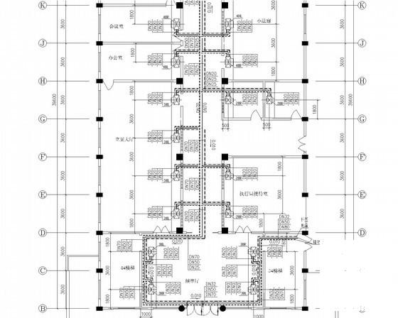 16层行政办公大楼空调通风及防排烟系统设计CAD施工图纸（湍流换热机组） - 2