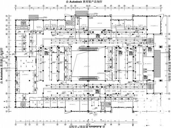 5层办公综合楼空调通风设计CAD施工图纸(风机盘管安装) - 1