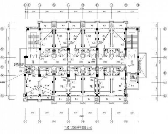 地上7层员工宿舍强弱电CAD施工图纸（人防）(电气设计说明) - 2