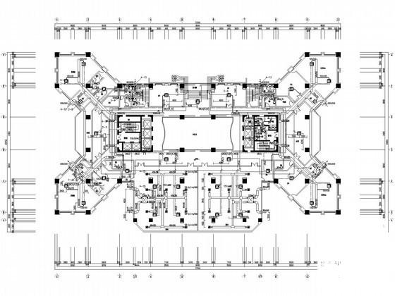 27层办公综合楼空调通风设计CAD施工图纸 - 1