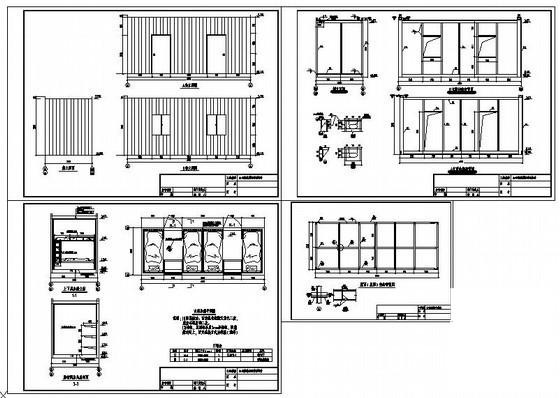施工工地临时单层门式刚架宿舍楼结构设计方案CAD图纸 - 1