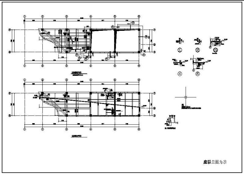 办公楼楼板结构节点构造详图纸cad - 3