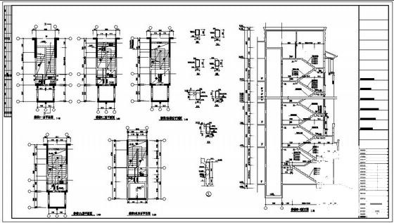 小高层住宅楼梯节点构造详图纸cad - 1