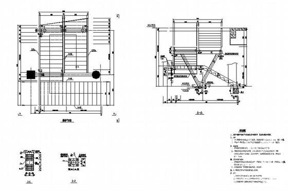 三折钢楼梯构造详图纸cad平面图 - 2