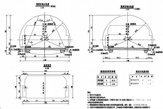 高速公路隧道工程施工设计CAD图纸（完整） - 1