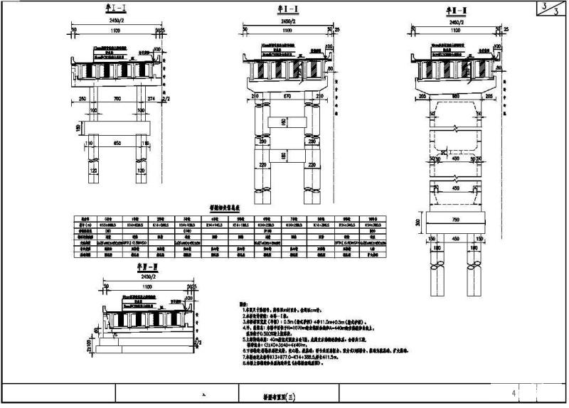 高速公路三跨连续刚构桥设计图纸 - 1