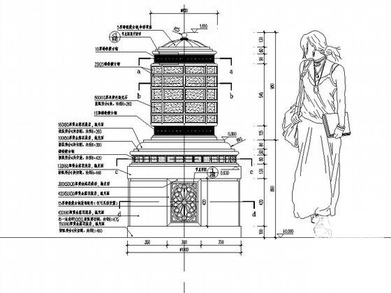 特色景观灯柱施工CAD图纸，含节点图纸 - 1