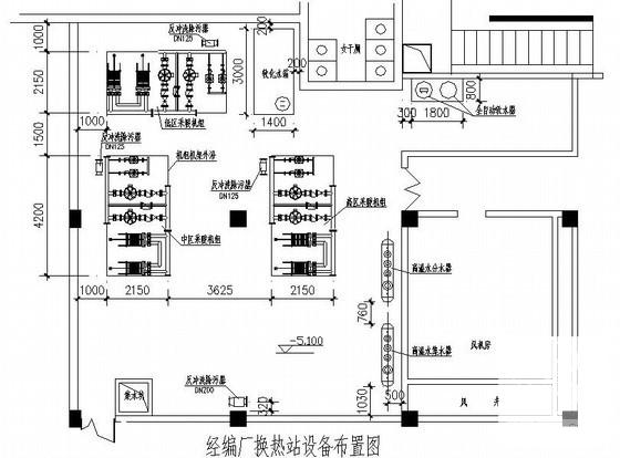 90500平米换热站旧城改造CAD施工图纸 - 1