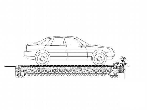 小区地面嵌草铺装停车场施工CAD图纸 - 2