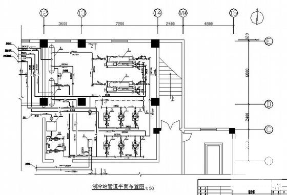 综合楼制冷站布置CAD图纸 - 2