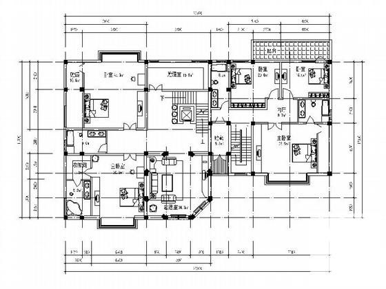 2层双拼别墅平面户型设计图纸.dwg - 2