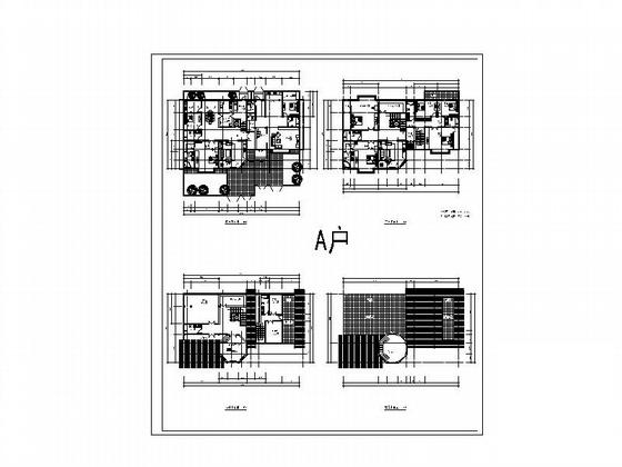 2层双拼别墅平面户型设计图纸.dwg - 4