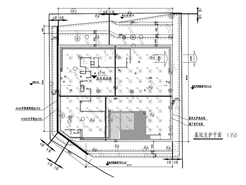 基坑支护平面图