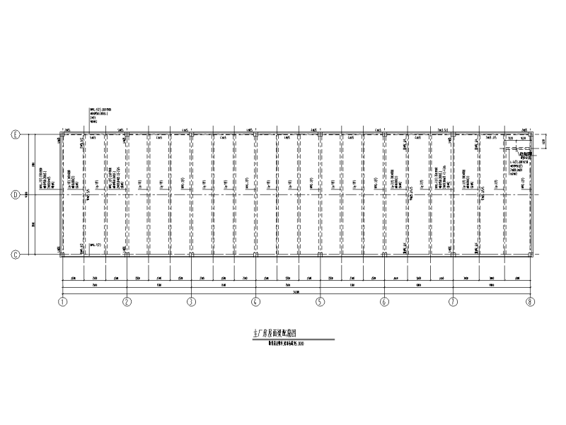 主厂房屋面梁配筋图