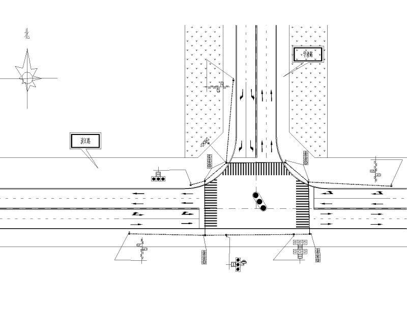 交叉口信号设施平面布置图