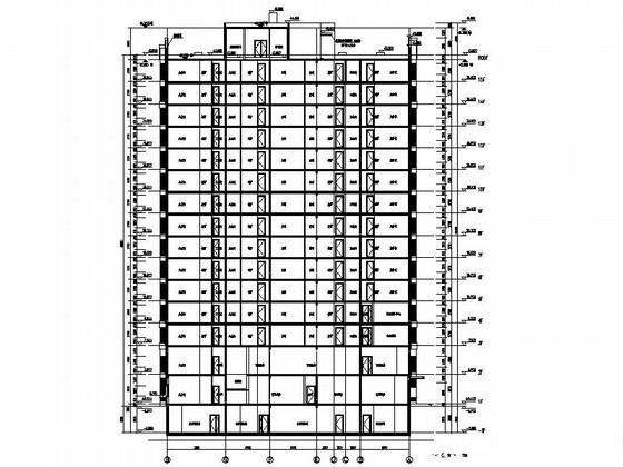 15层现代板式住宅建筑施工图纸（知名设计院）,平面图,节点详图,剖面图 - 2