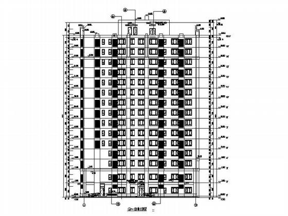 15层现代板式住宅建筑施工图纸（知名设计院）,平面图,节点详图,剖面图 - 5