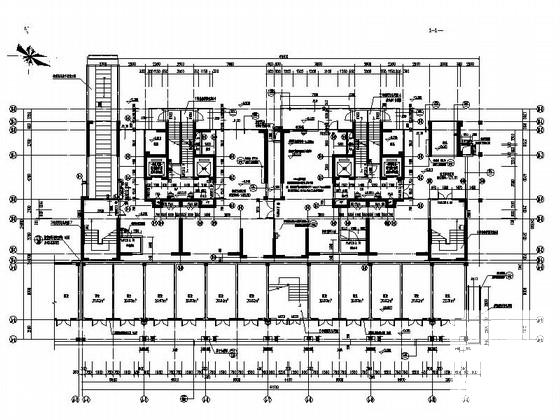 现代高层住宅楼带底商建筑施工图纸cad平面图及节点详图,剖面图 - 3