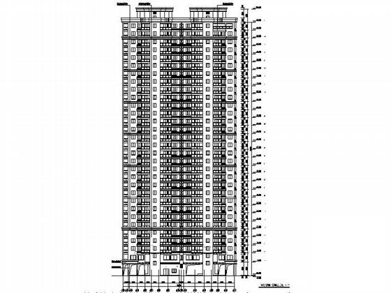 现代高层住宅楼带底商建筑施工图纸cad平面图及节点详图,剖面图 - 4