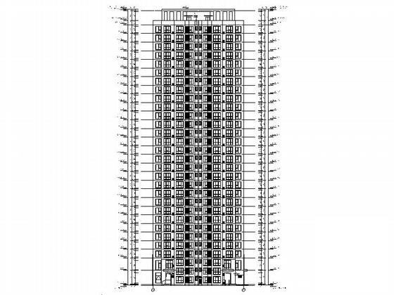 现代高层塔式住宅带底商建筑施工图纸cad平面图及节点详图,剖面图 - 4