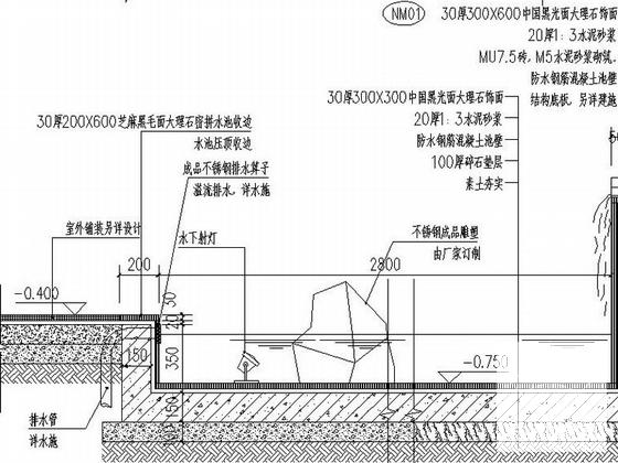 精品大厦附属园林景观设计施工图纸（效果图纸）,平面图 - 4