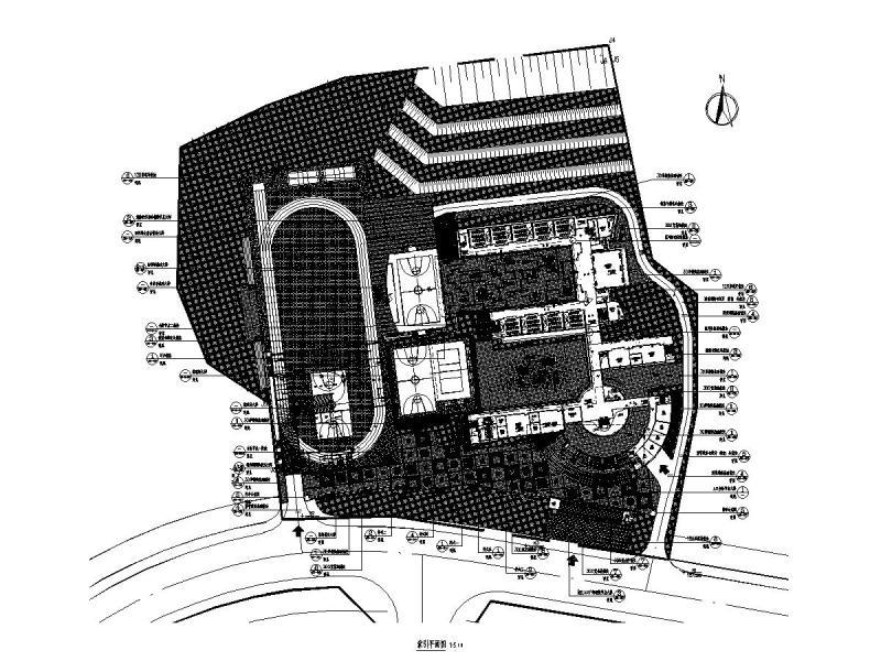 小学建设项目景观施工大样图年cad平面图 - 2