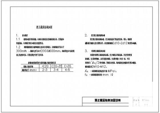 梁正截面粘钢加固说明cad - 1