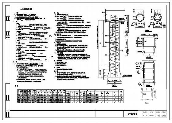 人工挖孔灌注桩大样及说明cad - 1