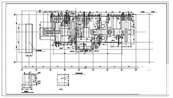 大型设备基础结构设计图纸cad平面布置图 - 1
