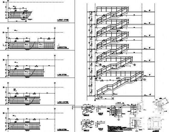 办公楼钢楼梯构造详图纸cad - 1