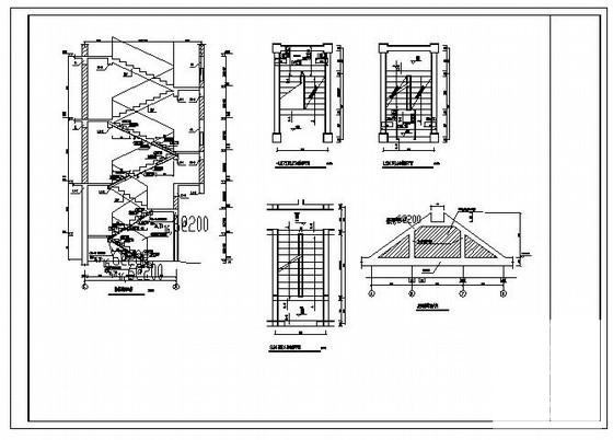 坡屋顶及楼梯节点构造详图纸cad - 1