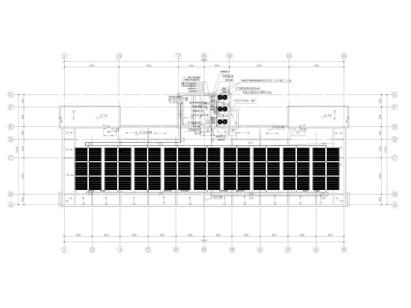 屋顶层太阳能布置平面图