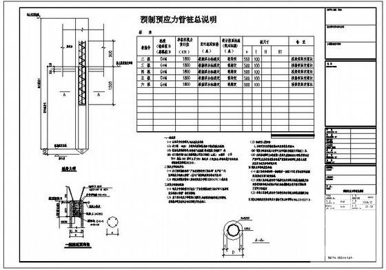 预制预应力管桩总说明及节点构造详图纸cad - 1