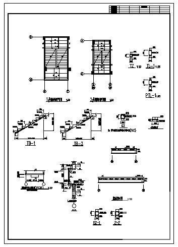 框架楼梯节点配筋详图纸cad - 1