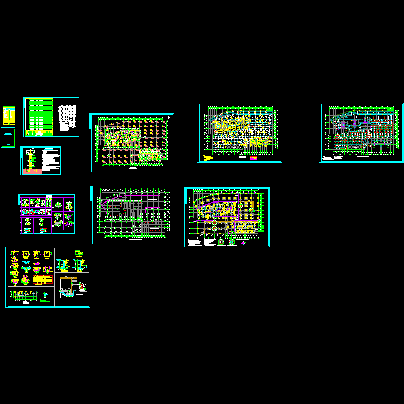 小区地下室全套结构CAD施工图纸 - 1