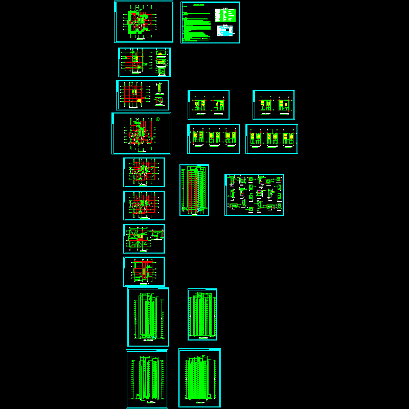 18层框架剪力墙结构住宅结构设计CAD施工图纸 - 1