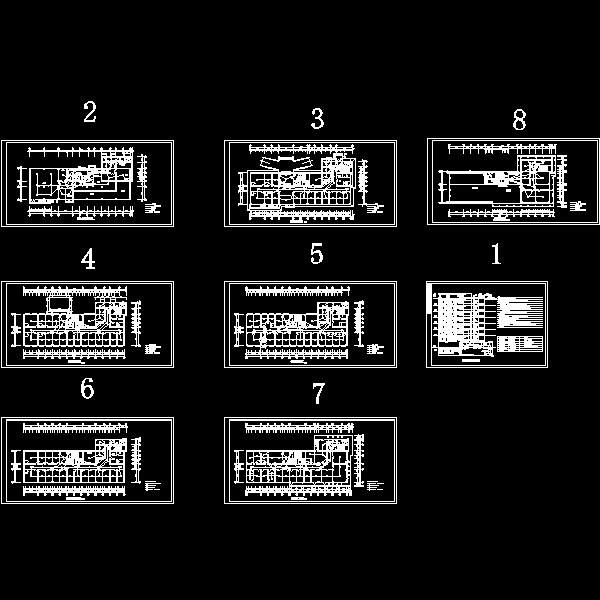 8层医院电气消防设计CAD施工图纸 - 1