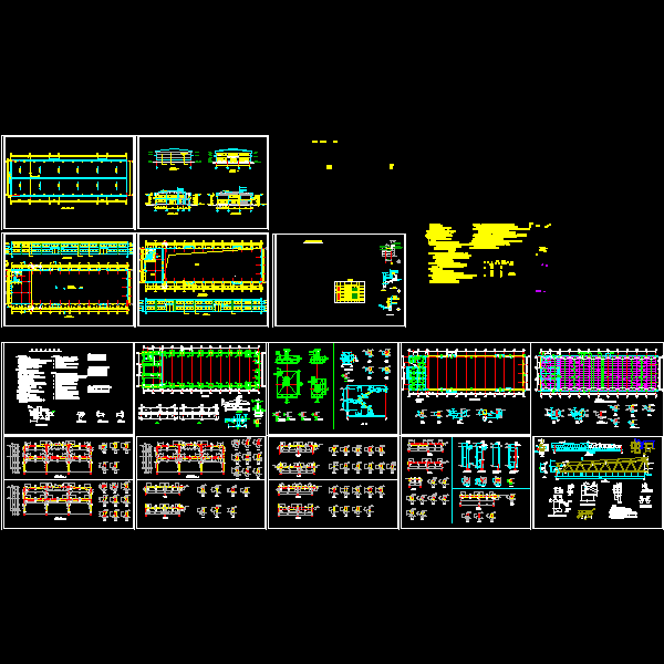 21米2层厂房结构CAD施工图纸（含建筑图纸） - 1