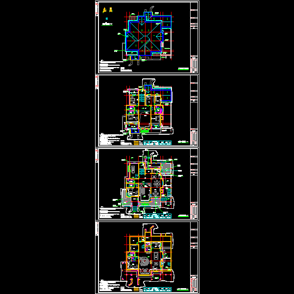 B棟别墅结构设计CAD施工图纸 - 2